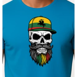 Vyriški turkio marškinėliai Kaukolė su kepure