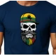 Vyriški tamsiai mėlyni marškinėliai Kaukolė su kepure PK4016