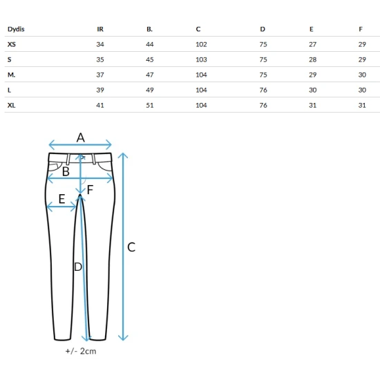 Moteriški mėlyni džinsiai Modnevis Džinsai ir Kelnės