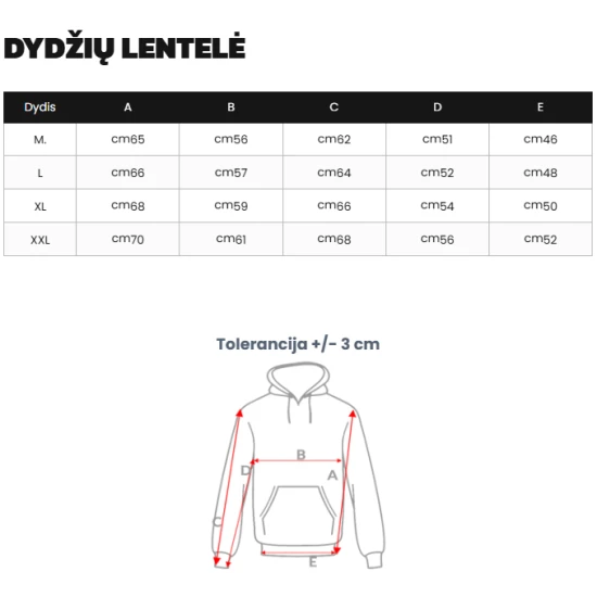 Vyriškas juodas džemperis Brooklyn Vyriški džemperiai su gobtuvu