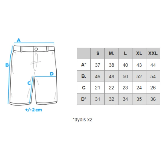 Vyriški tamsiai mėlyni šortai Ford Šortai
