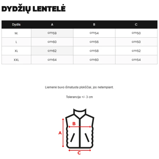 Vyriška juodos spalvos liemenė Stix Liemenės