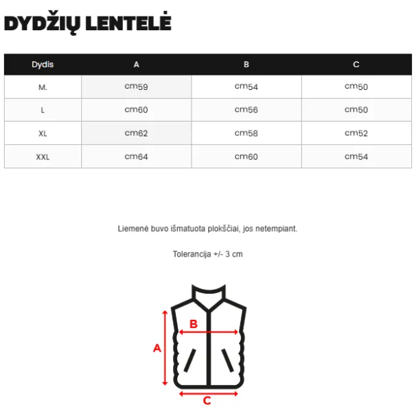 Vīriešu melna veste Stix Vestes