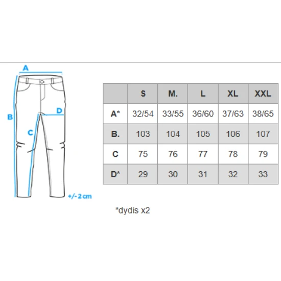 Vyriški mėlyni džinsai Kone Džinsai ir Jogeriai