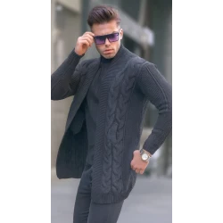 Tamsiai pilkos spalvos vyriškas megztinis Roget