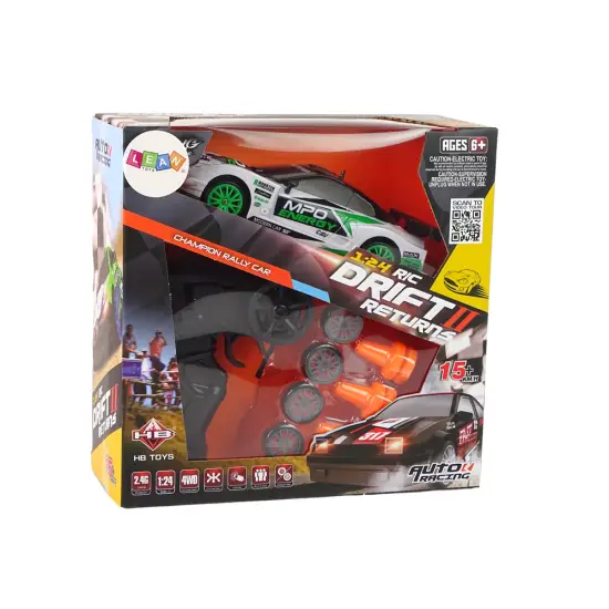 DRIFT Rally Car Set+ R/C remote control and accessories Speeds up to 15 km/h Radijo bangomis valdomi žaislai