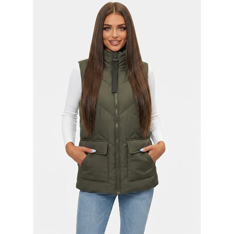 Moteriška tamsiai žalia liemenė Style