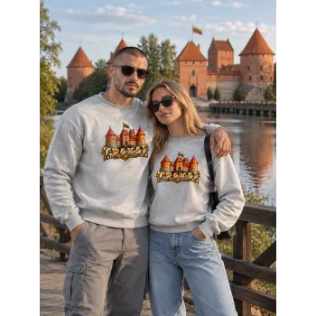 Męski sweter w kolorze jasnoszarym Trakai