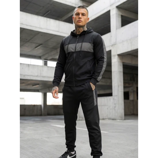 Juodas sportinis komplektas Holand Sportiniai kostiumai