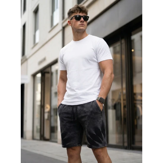 Vyriški juodi sportiniai šortai Star