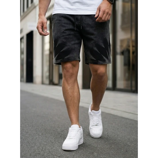 Vyriški juodi sportiniai šortai Star