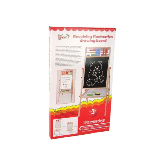 Medinė mokomoji lenta 2in1 Magnetinės lentos ir magnetai