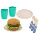 Set of tableware, plates, cups, jug, Hamburger, cutlery, 11 pcs Buitiniai prietaisai, virtuvės