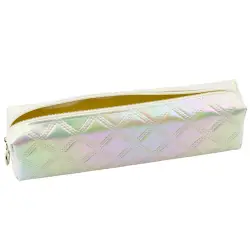 Perlamutrinės baltos spalvos pieštukų dėklas 21 x 6 cm