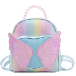Vaikiška mėlyna kuprinė Shiny Wings Pearls 22 cm