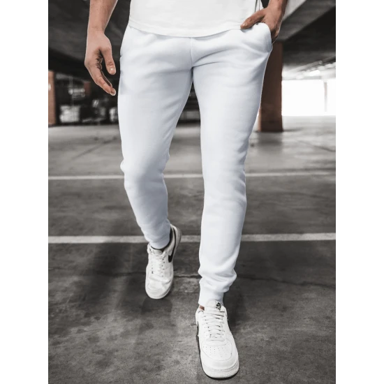 Vyriškos baltos laisvalaikio kelnės Sergo Laisvalaikio kelnės