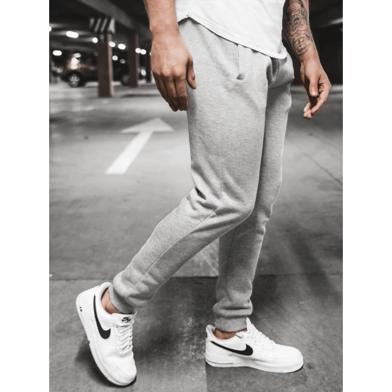 Vyriškos šviesiai pilkos laisvalaikio kelnės Sergo Laisvalaikio kelnės