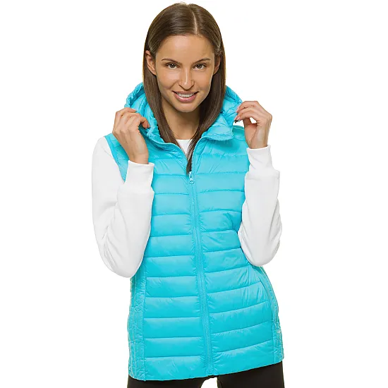 Light blue hooded vest Dzil JS/M23039/240