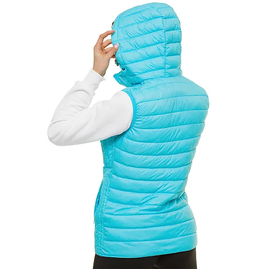Light blue hooded vest Dzil JS/M23039/240