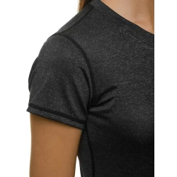 Moteriški tamsiai pilkos spalvos marškinėliai Samant