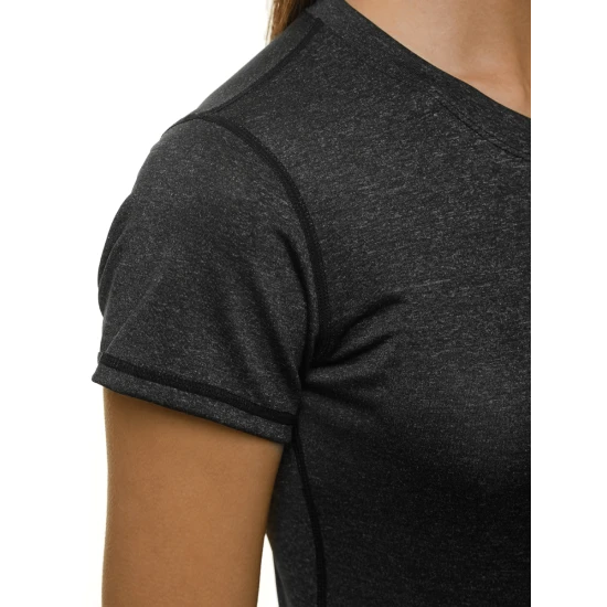 Moteriški tamsiai pilkos spalvos marškinėliai Samant JS/A2165