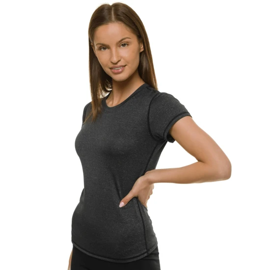 Moteriški tamsiai pilkos spalvos marškinėliai Samant JS/A2165