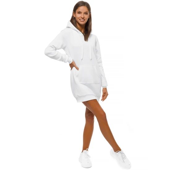 Akcija: Moteriška balta suknelė su gobtuvu Megan JS/YS10003/1