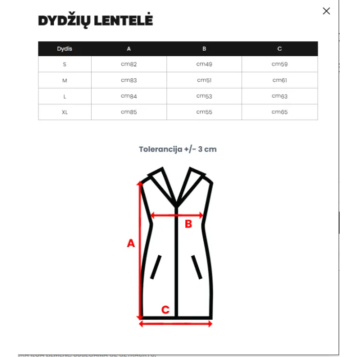 Moteriška dygsniuota liemenė Dona JS/16M9096/392Z