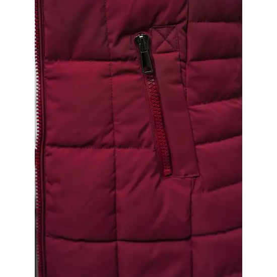 Moteriška bordo spalvos dygsniuota liemenė Dona JS/16M9096/06Z