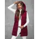 Moteriška bordo spalvos dygsniuota liemenė Dona JS/16M9096/06Z
