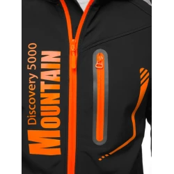 Akcija Juoda vyriška striukė su oranžinėmis detalėmis Ero