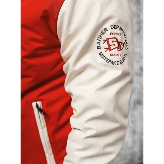 Raudona vyriška striukė Perot JS/84M3021/275