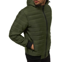 Vyriška pavasarinė - rudeninė striukė žalios spalvos Nosal