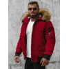 Bomber stiliaus žieminė bordo vyriška striukė Lemor Striukės