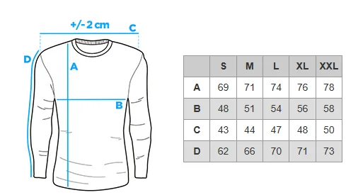 Size chart (cm)