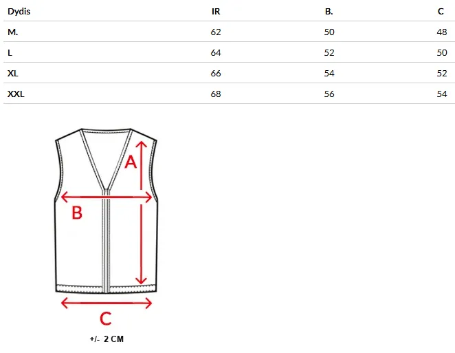 Size chart (cm)